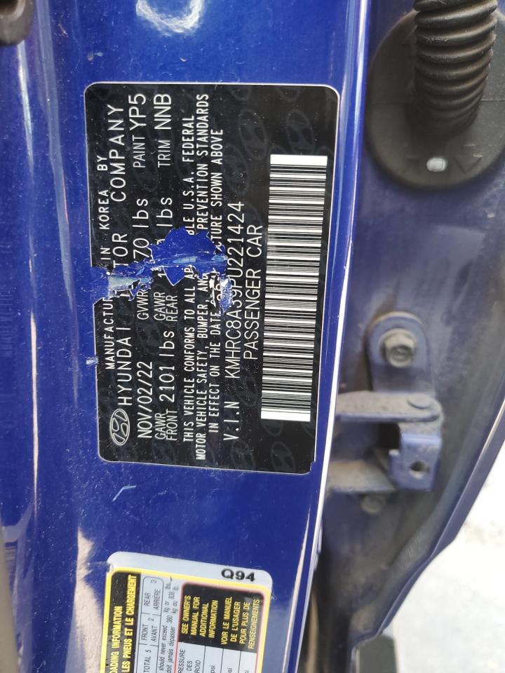 2023 Hyundai Venue Sel VIN: KMHRC8A39PU221424 Lot: 62883625