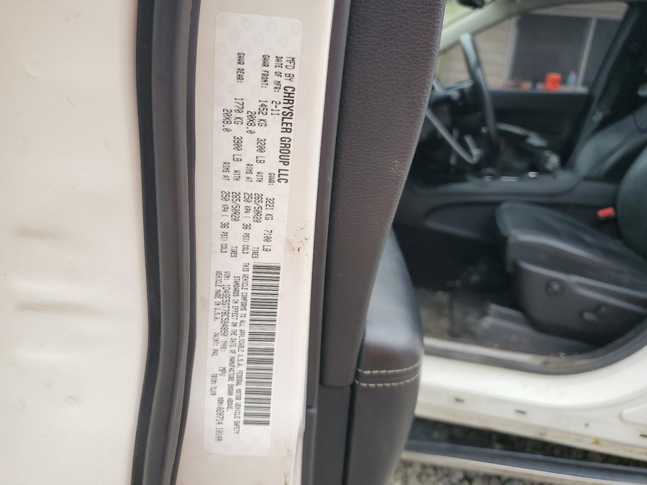 2011 Dodge Durango Citadel VIN: 1D4SE5GT7BC594890 Lot: 64220575