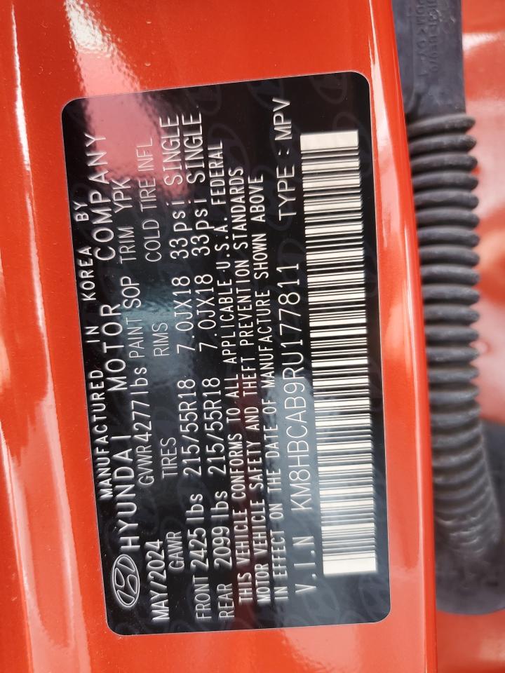 km8hbcab9ru177811 KM8HBCAB9RU177811 2024 Hyundai Kona Sel