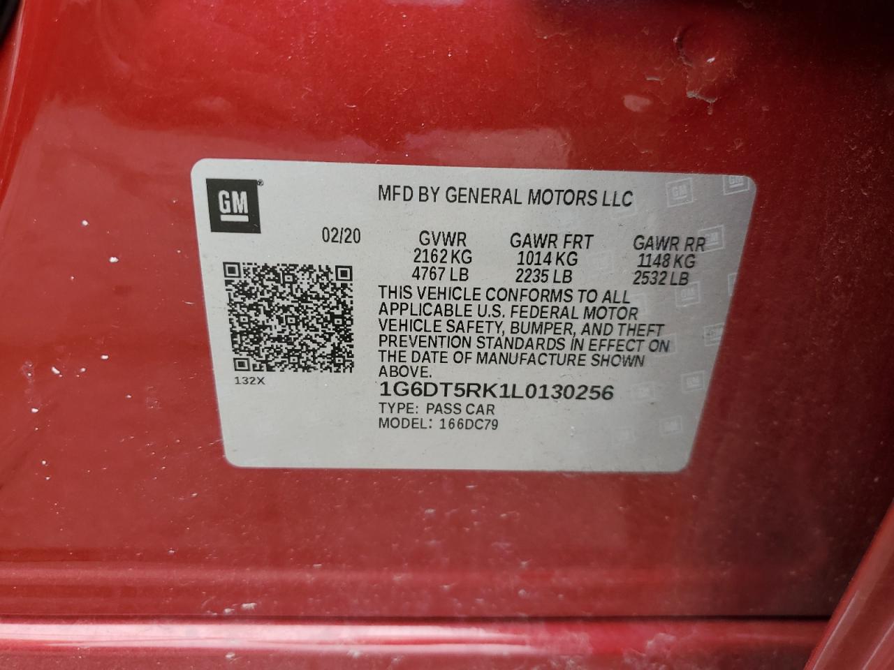 2020 Cadillac Ct5 Premium Luxury VIN: 1G6DT5RK1L0130256 Lot: 63637235