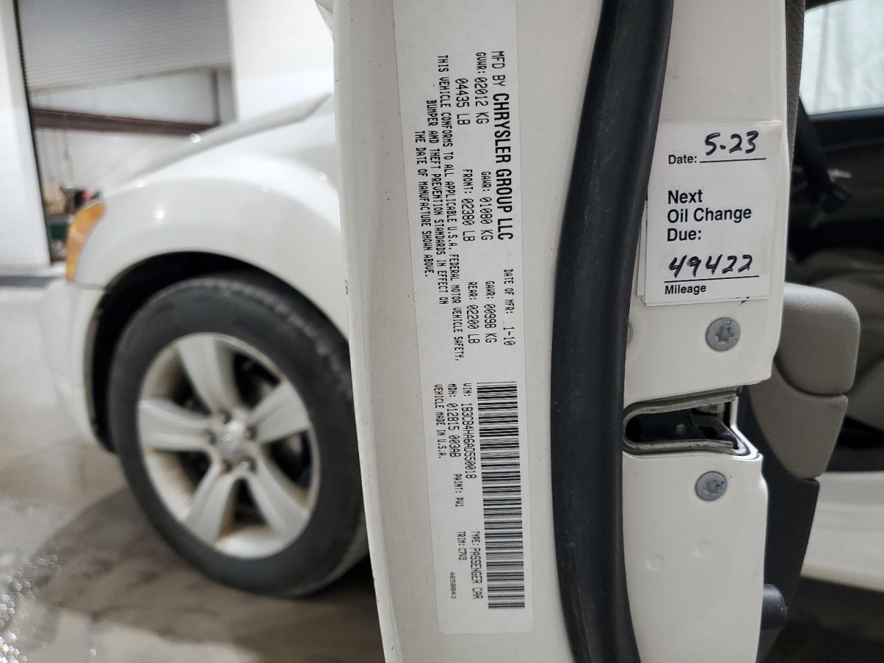 2010 Dodge Caliber Sxt VIN: 1B3CB4HA6AD550018 Lot: 63851355
