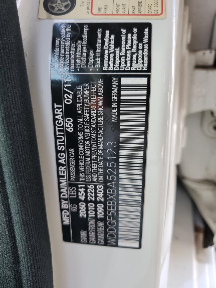 2011 Mercedes-Benz C 300 VIN: WDDGF5EBXBA525123 Lot: 63349885