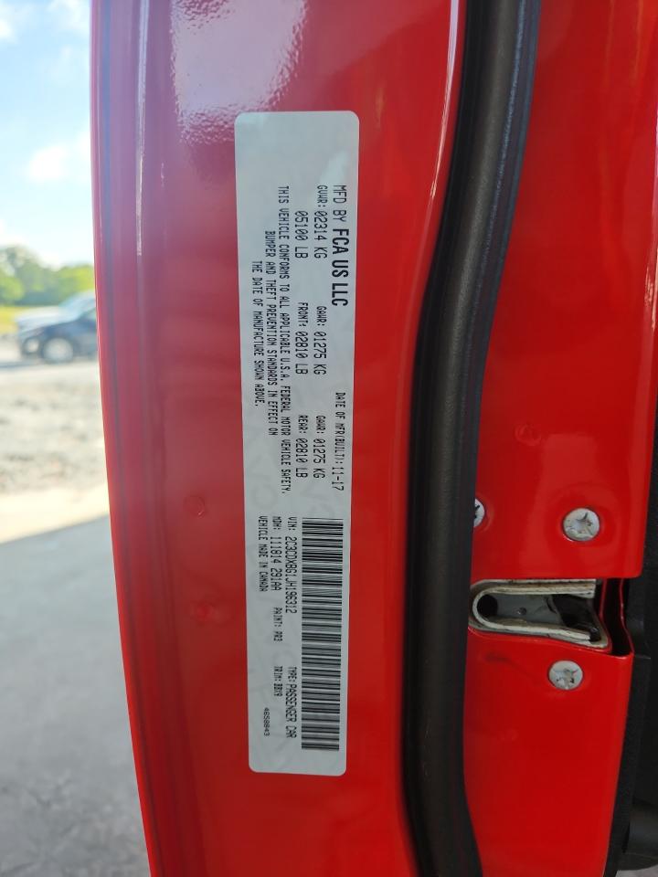 2018 Dodge Charger Sxt VIN: 2C3CDXBG1JH196312 Lot: 63565175