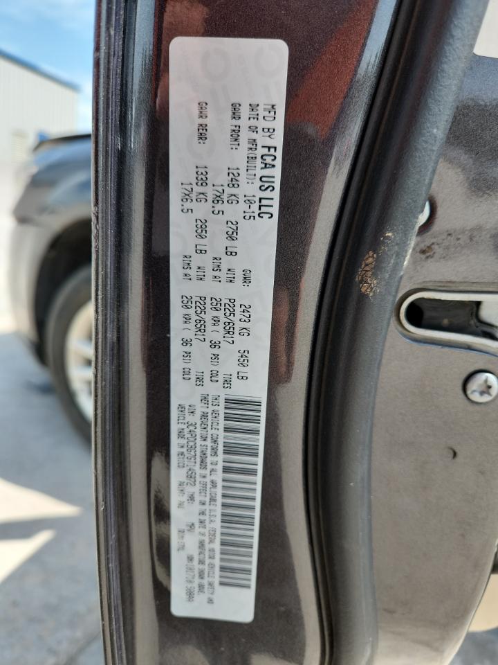 2016 Dodge Journey Sxt VIN: 3C4PDCBG7GT145872 Lot: 64283285