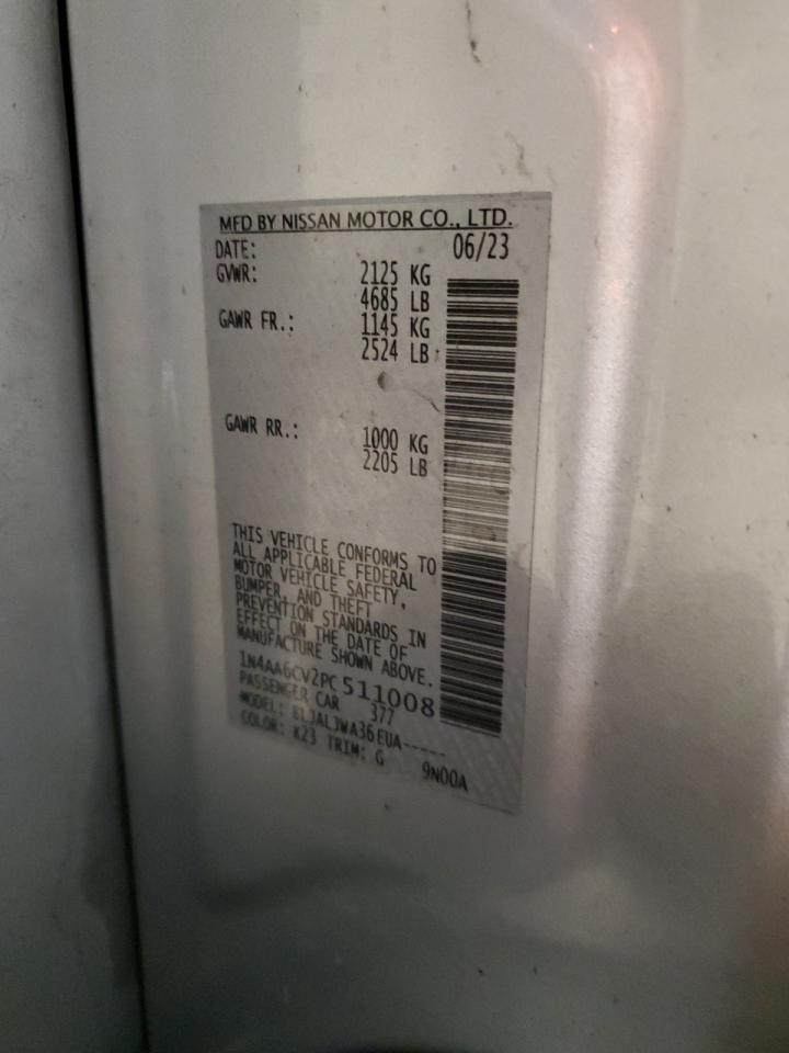 1N4AA6CV2PC511008 2023 Nissan Maxima Sv