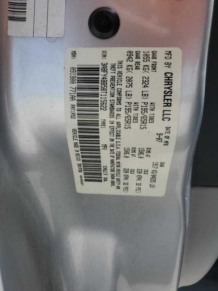 2008 Chrysler Pt Cruiser VIN: 3A8FY48B58T115622 Lot: 64322545