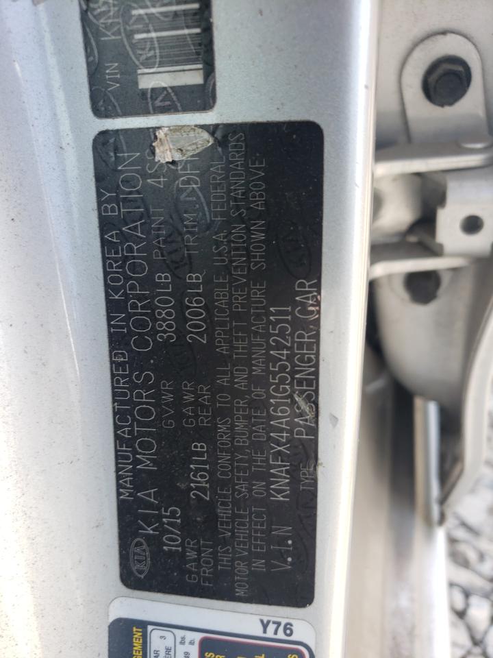 2016 Kia Forte Lx VIN: KNAFX4A61G5542511 Lot: 64790785