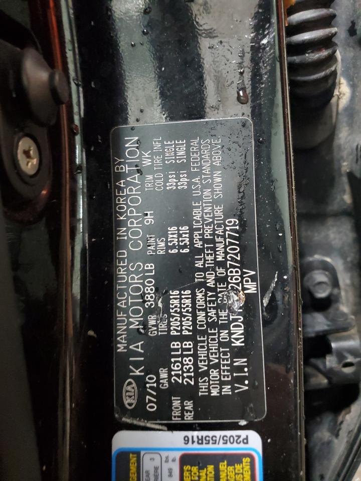 2011 Kia Soul + VIN: KNDJT2A26B7207719 Lot: 64464015