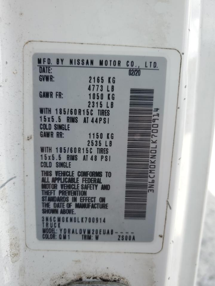 2020 Nissan Nv200 2.5S VIN: 3N6CM0KN0LK700914 Lot: 64582085