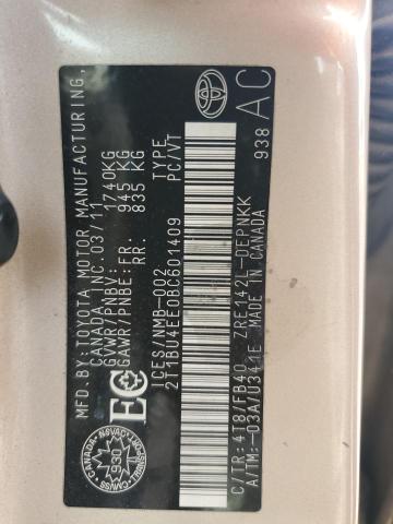 2011 TOYOTA COROLLA BASE  