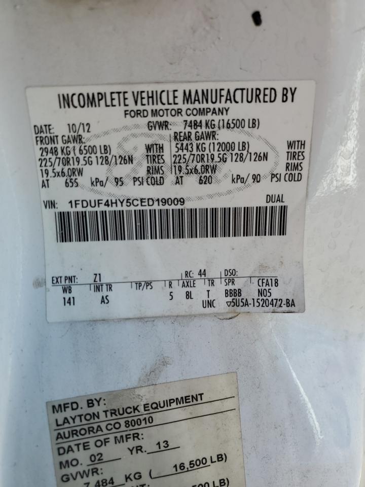 2012 Ford F450 Super - Trucks VIN: 1FDUF4HY5CED19009 Lot: 70065735