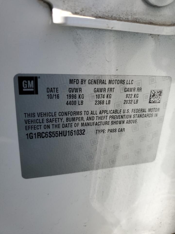 2017 Chevrolet Volt Lt VIN: 1G1RC6S55HU161032 Lot: 64189835