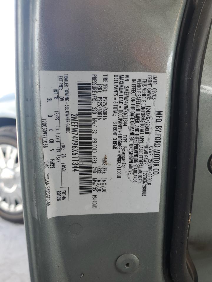 2006 Mercury Grand Marquis Gs VIN: 2MEFM74V96X611344 Lot: 64769585