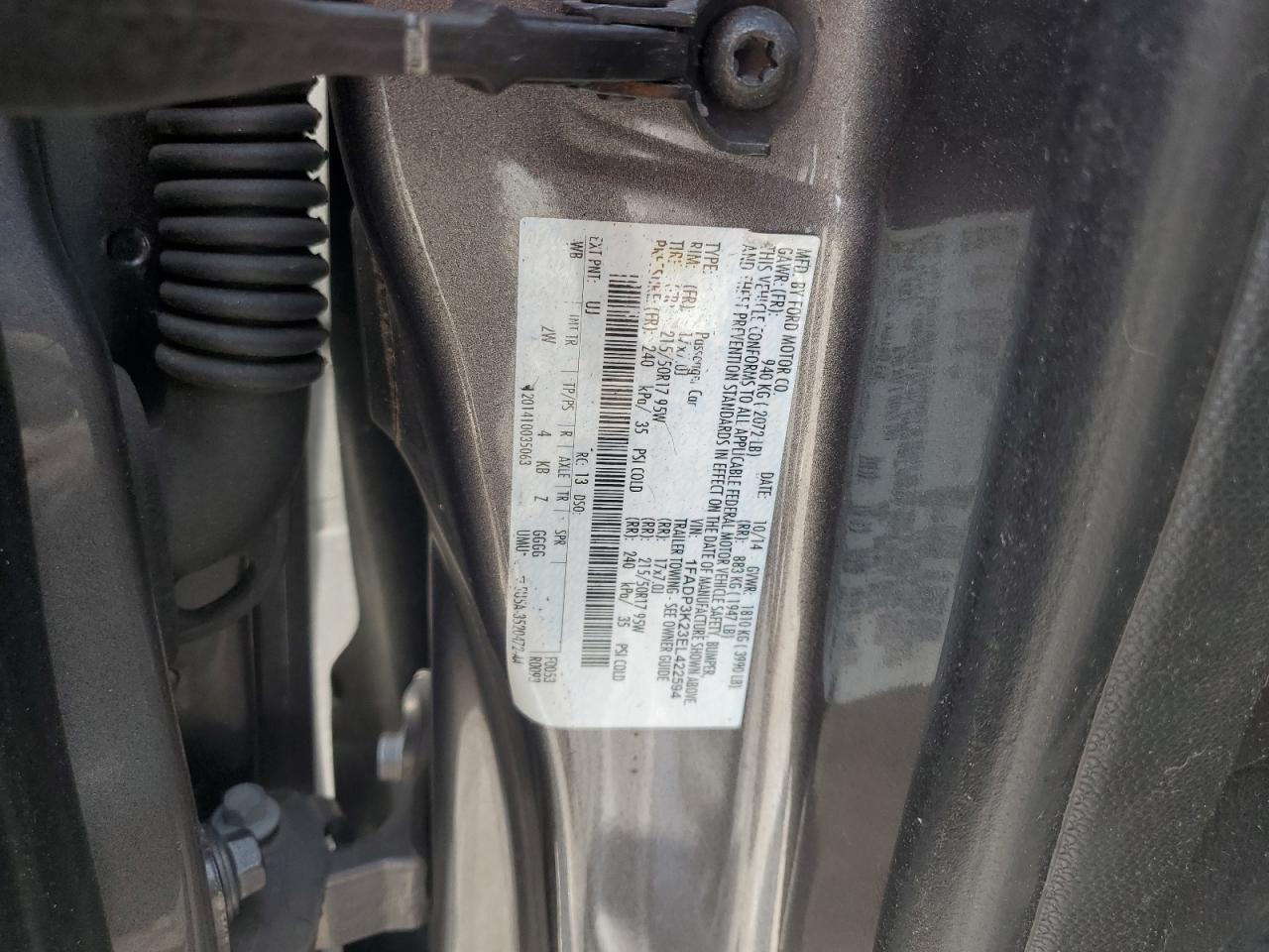 2014 Ford Focus Se VIN: 1FADP3K23EL422594 Lot: 64321975