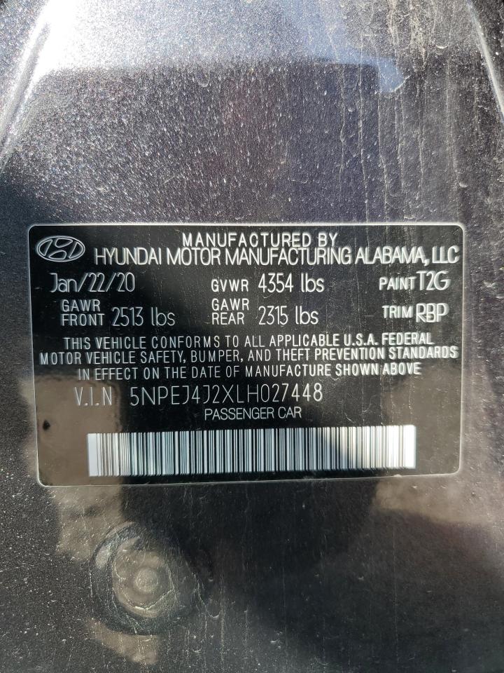 2020 Hyundai Sonata Sel Plus VIN: 5NPEJ4J2XLH027448 Lot: 63290085