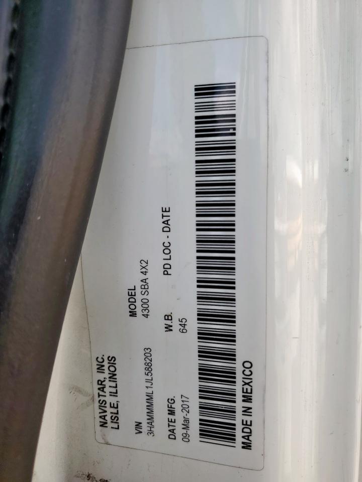 2018 International 4000 4300 VIN: 3HAMMMML1JL588203 Lot: 63522665