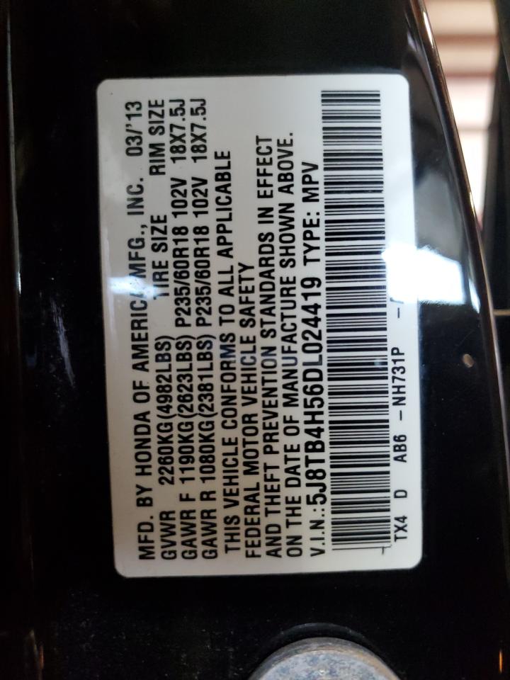 2013 Acura Rdx Technology VIN: 5J8TB4H56DL024419 Lot: 64735725