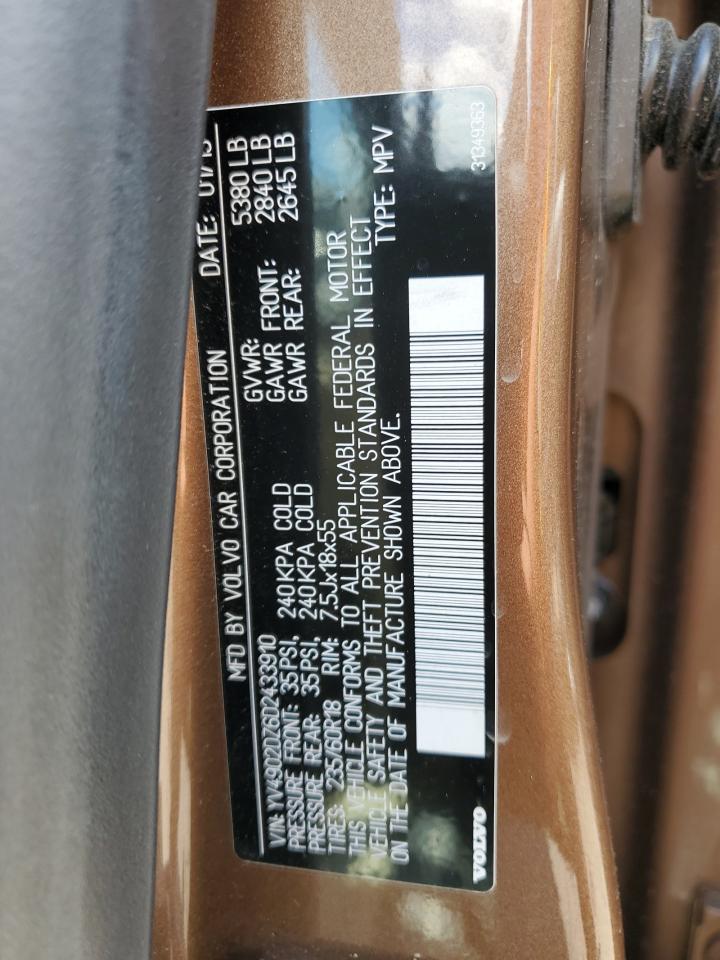2013 Volvo Xc60 T6 VIN: YV4902DZ6D2433910 Lot: 64069585