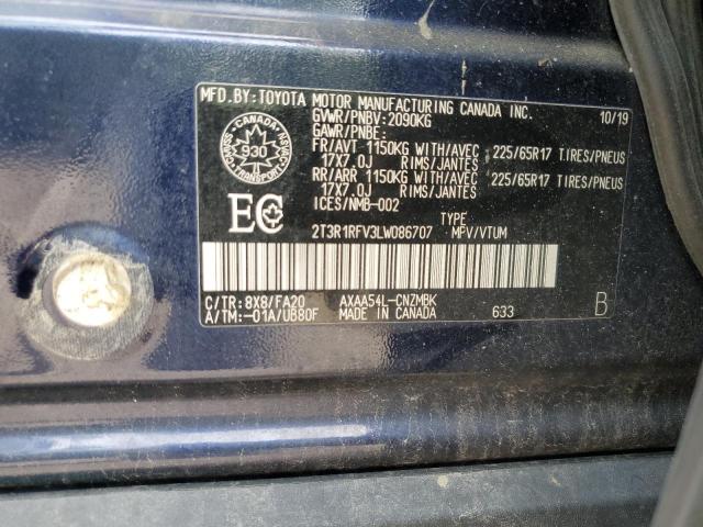 2020 TOYOTA RAV4 XLE  