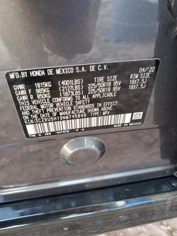 2022 Honda Hr-V Sport VIN: 3CZRU5H19NM745849 Lot: 66607365