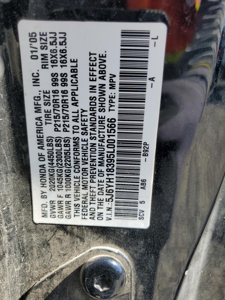 2005 Honda Element Lx VIN: 5J6YH18395L001566 Lot: 63945995