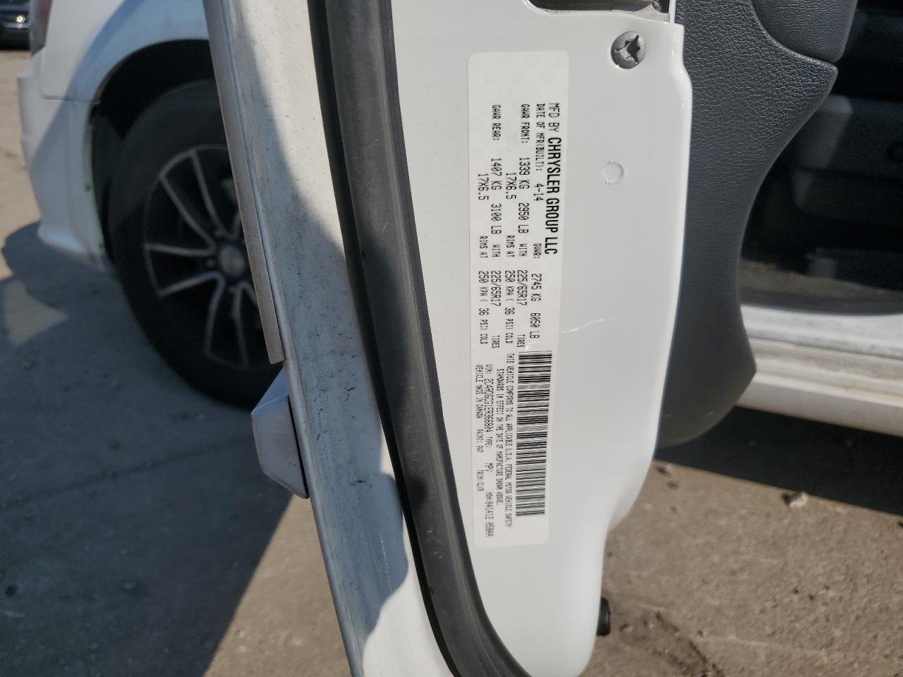 2014 Dodge Grand Caravan Sxt VIN: 2C4RDGCG1ER366804 Lot: 64023745