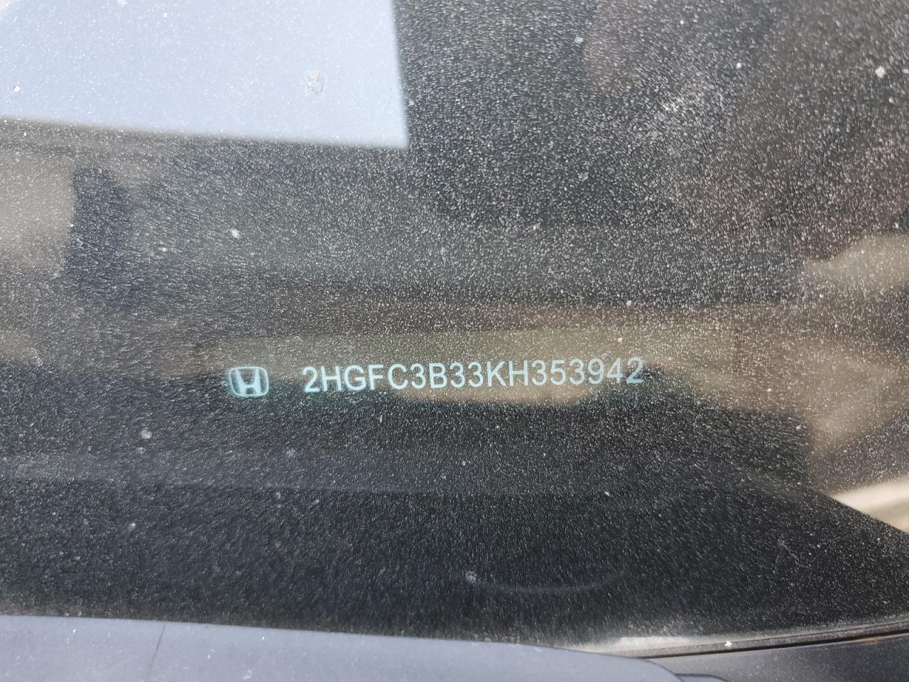 2019 Honda Civic Ex VIN: 2HGFC3B33KH353942 Lot: 64436475