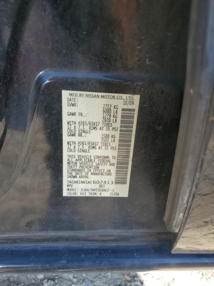 2010 Nissan Pathfinder S VIN: 5N1AR1NN1AC607413 Lot: 63786895