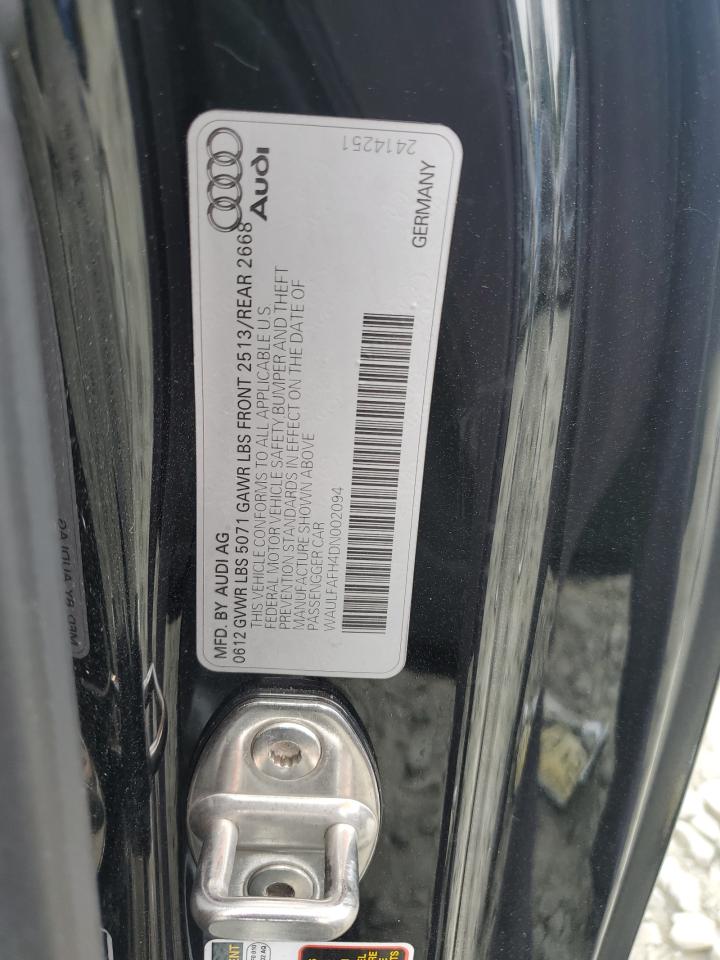 2013 Audi A5 Premium Plus VIN: WAULFAFH4DN002094 Lot: 65295965