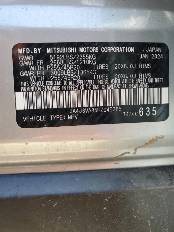 2024 Mitsubishi Outlander Se VIN: JA4J3VA85RZ045385 Lot: 64750205