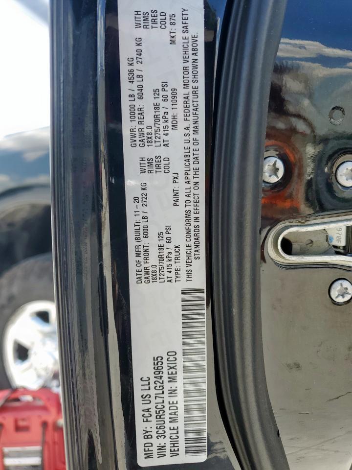 2020 Ram 2500 Tradesman VIN: 3C6UR5CL7LG249655 Lot: 64384145
