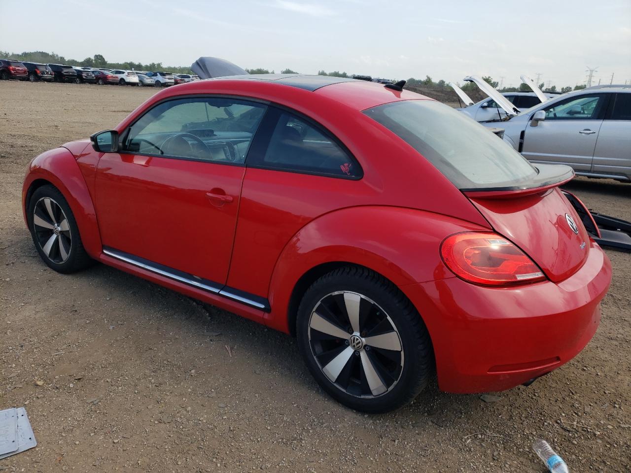 2013 Volkswagen Beetle Turbo red hatchback gas 3VWVA7AT8DM666575 photo #3