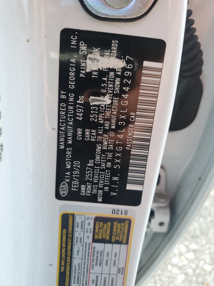 2020 Kia Optima Lx VIN: 5XXGT4L3XLG442967 Lot: 63631945