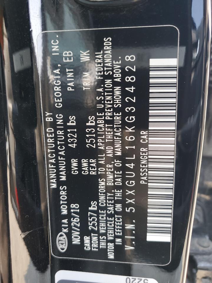 2019 Kia Optima Ex VIN: 5XXGU4L16KG324828 Lot: 64114925