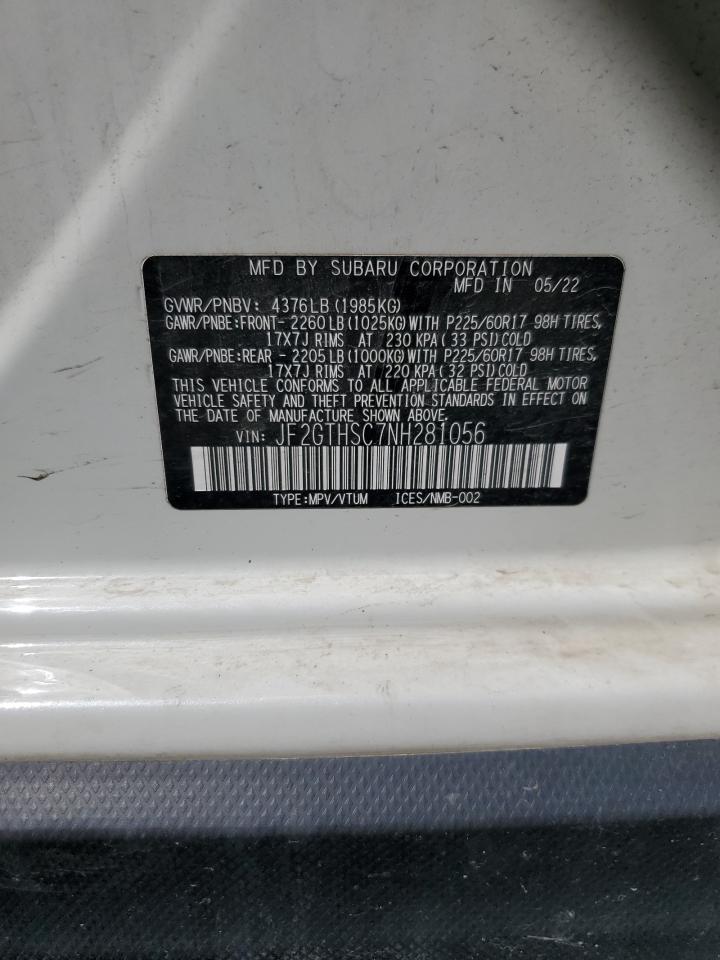 2022 Subaru Crosstrek Sport VIN: JF2GTHSC7NH281056 Lot: 65250845