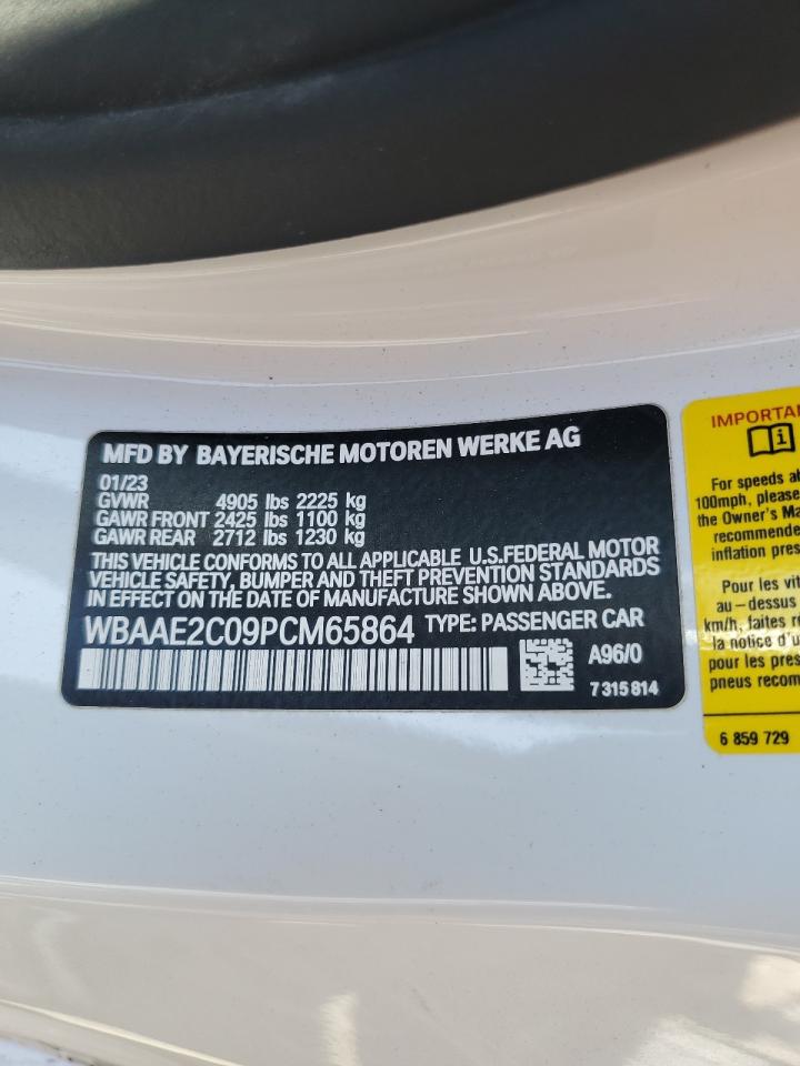 2023 BMW 840I VIN: WBAAE2C09PCM65864 Lot: 65237355