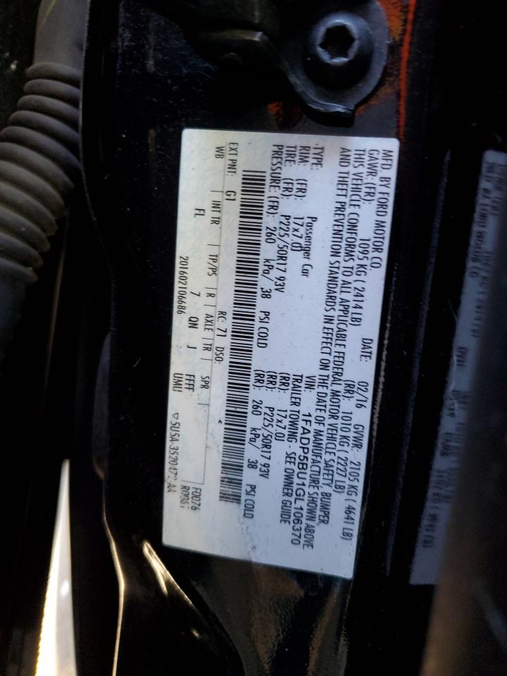 2016 Ford C-Max Sel VIN: 1FADP5BU1GL106370 Lot: 63526455