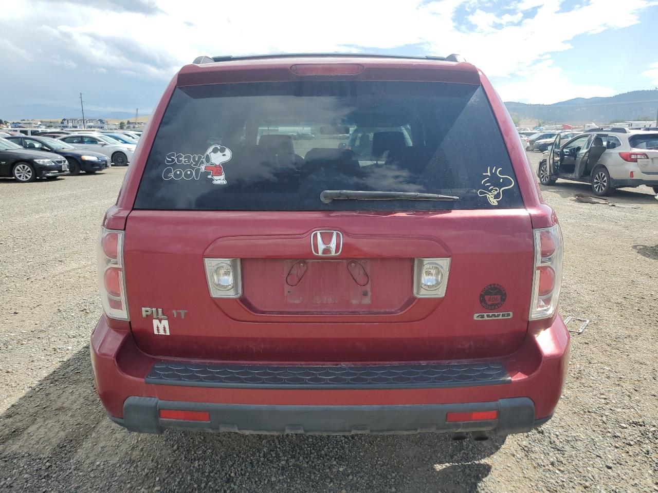 2006 Honda Pilot Ex VIN: 2HKYF18506H500405 Lot: 65766195
