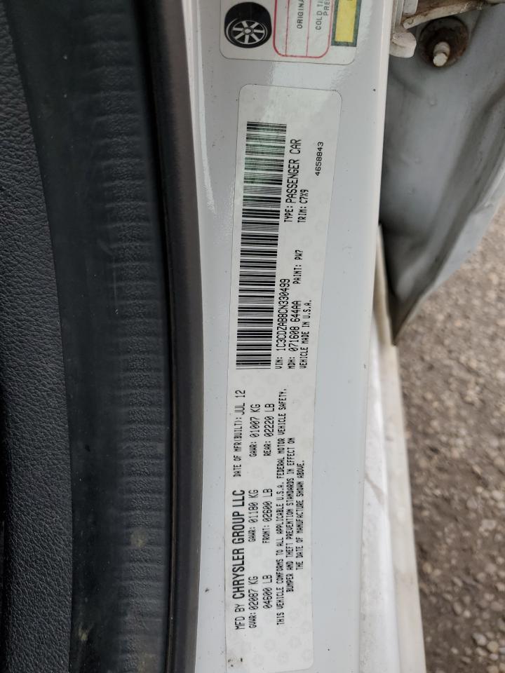 2012 Dodge Avenger Se VIN: 1C3CDZAB8CN330499 Lot: 64981125
