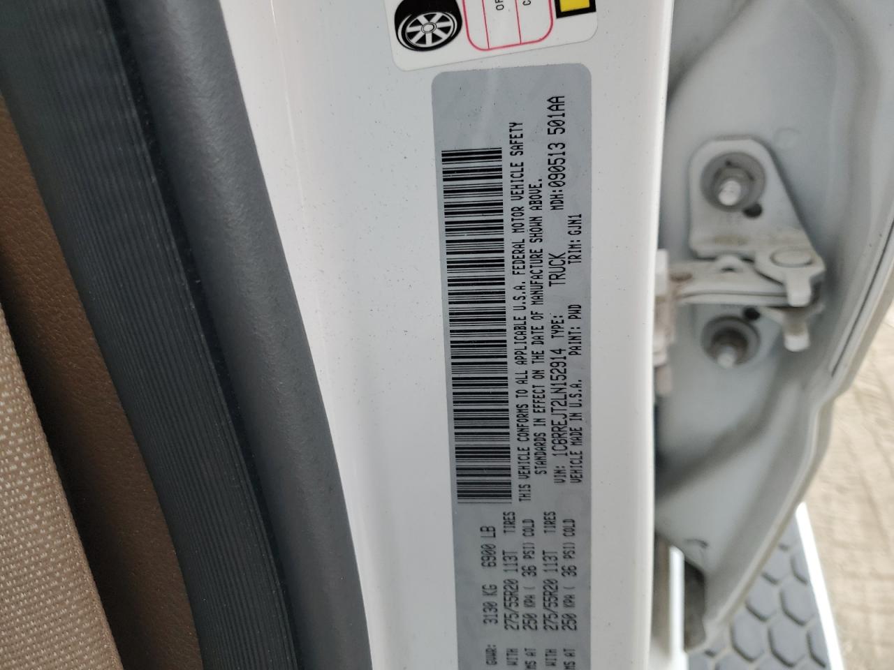 1c6rrejt2ln152914 1C6RREJT2LN152914 2020 Ram 1500 Laramie