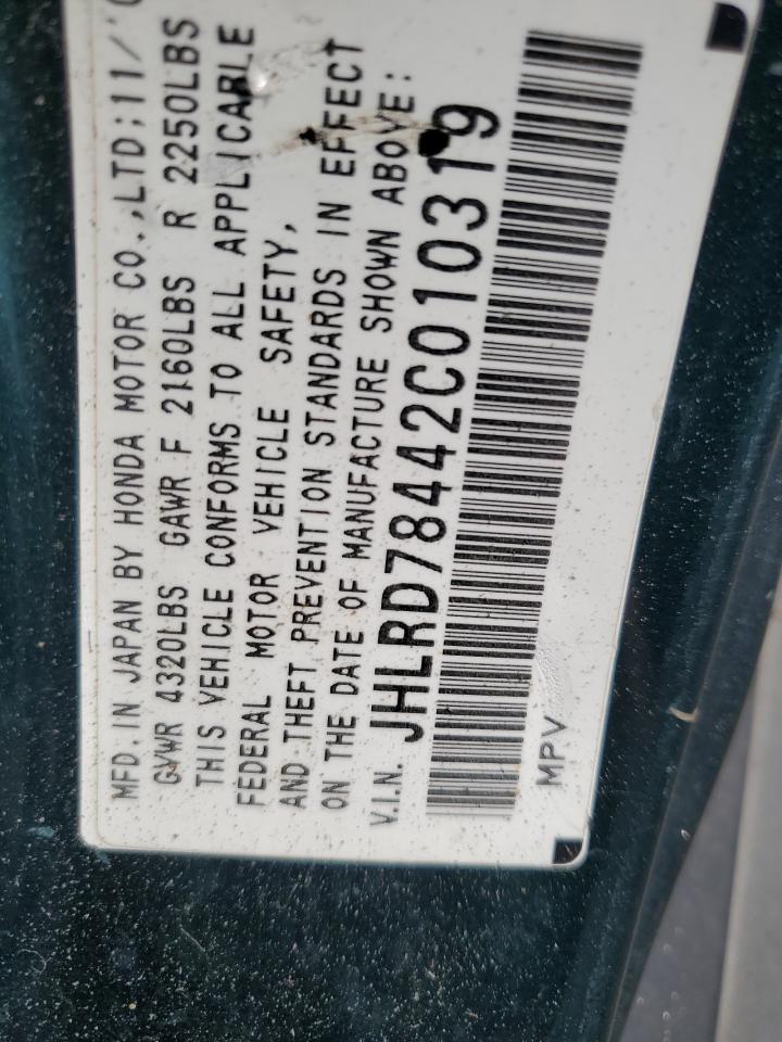 2002 Honda Cr-V Lx VIN: JHLRD78442C010319 Lot: 65717925