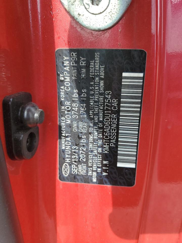 2013 Hyundai Veloster VIN: KMHTC6AD6DU177543 Lot: 64415055