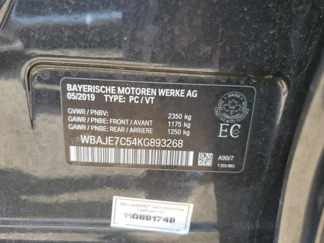 2019 BMW 540 XI  