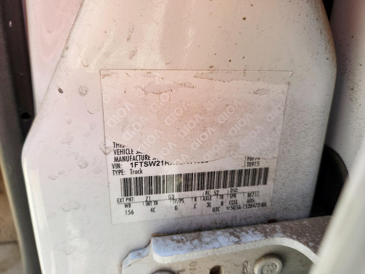 2008 Ford F250 Super Duty VIN: 1FTSW21RX8EA11828 Lot: 65761715