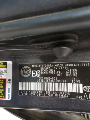 2011 TOYOTA COROLLA BASE  