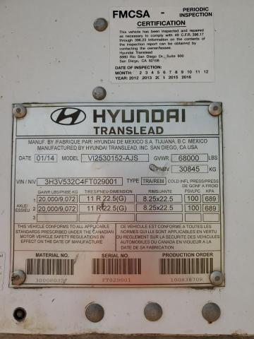 2015 HYUNDAI V12530152 - TRAILERS