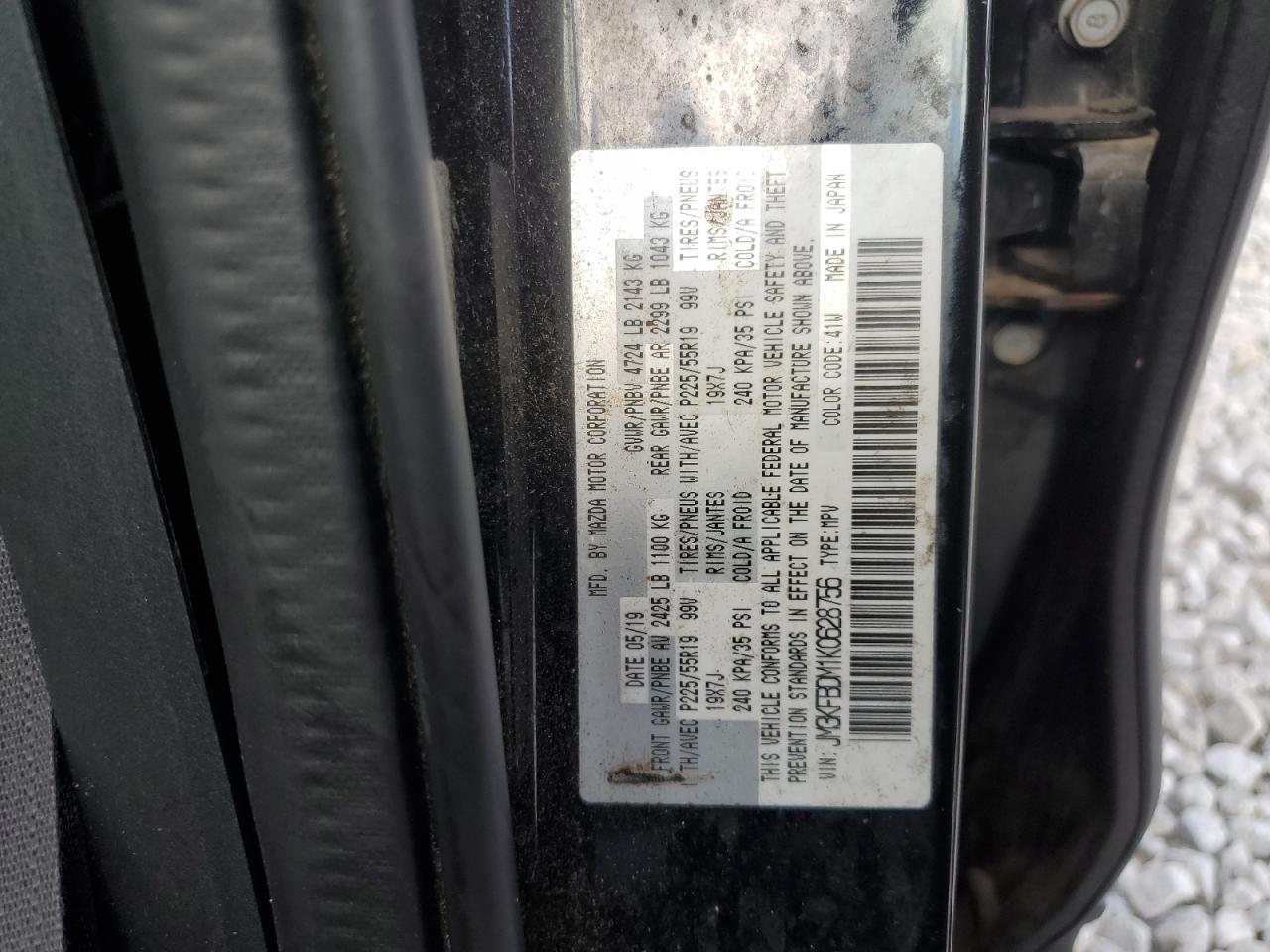 2019 Mazda Cx-5 Grand Touring VIN: JM3KFBDM1K0628756 Lot: 64974745