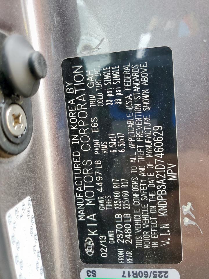 2013 Kia Sportage Base VIN: KNDPB3A21D7460629 Lot: 64685985