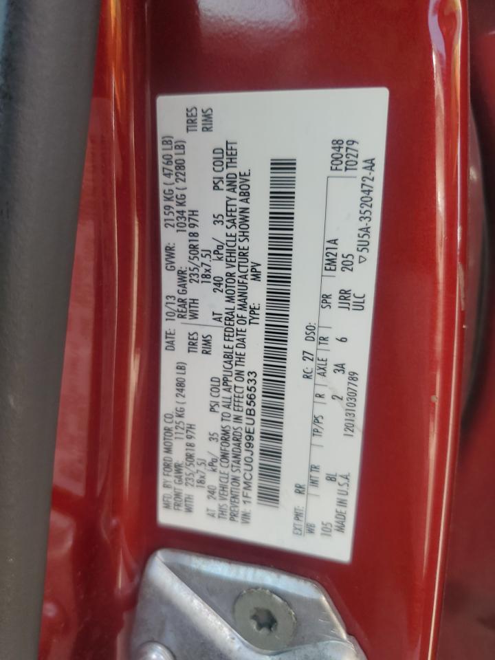 2014 Ford Escape Titanium VIN: 1FMCU0J99EUB56533 Lot: 64506465
