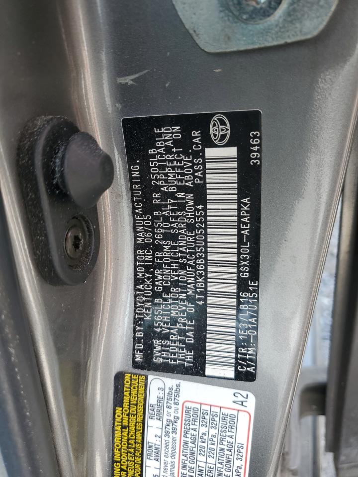 2006 Toyota Avalon Xl VIN: 4T1BK36B35U052554 Lot: 64302875